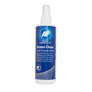Eine Flasche Screen-Clene – Universal Screen Cleaning Pump Spray – 250 ml SCS250 auf weißem Hintergrund.