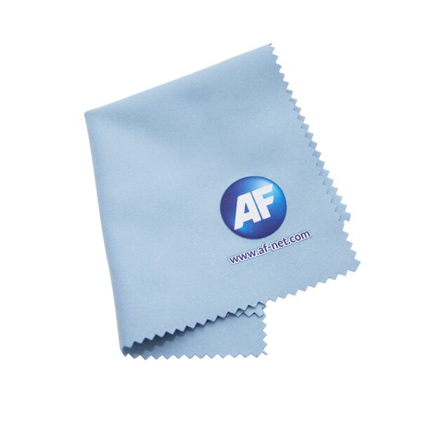 Ein blaues Tuch mit dem Logo „Easy-Clene High Quality Microfibre Cloth – x1 XMIF001“.