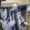 Closeup of printer repair parts.