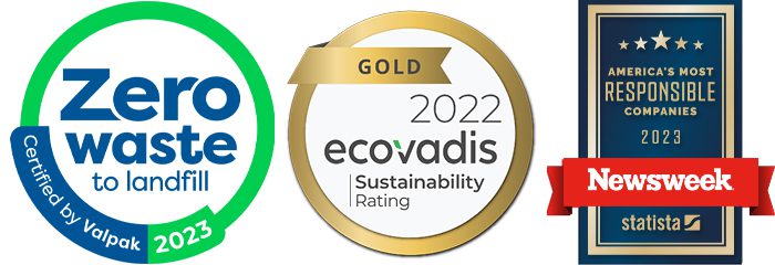 Auszeichnungen für Zero Waste, Green Building und Nachhaltigkeit.